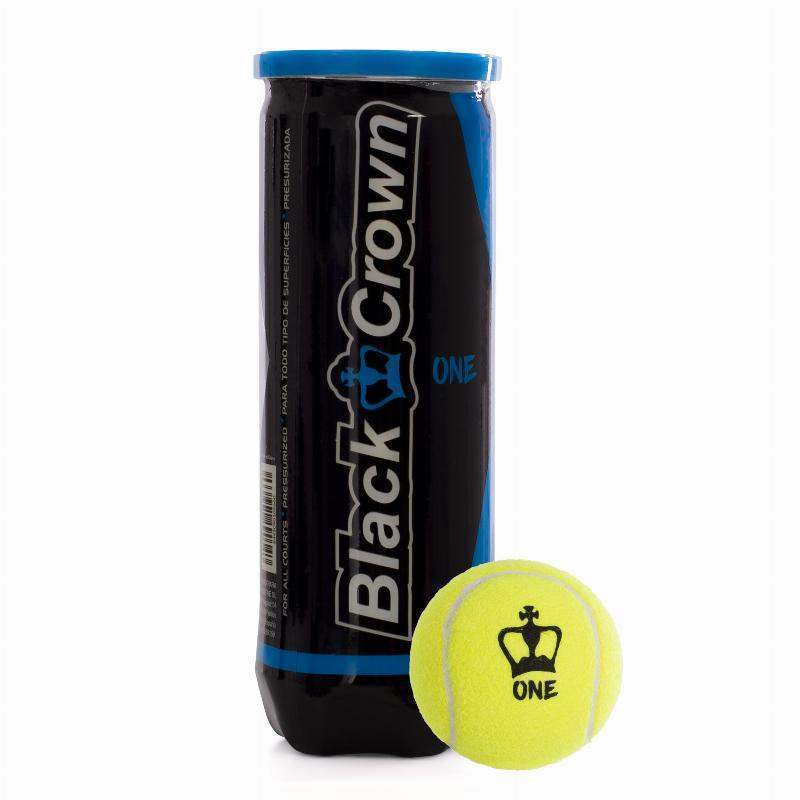 Bote de 3 Pelotas Black Crown One Pádel Élite