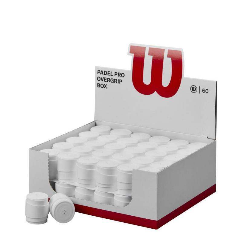 Caja Wilson Pro Padel Blanco 60 Overgrips Pádel Élite