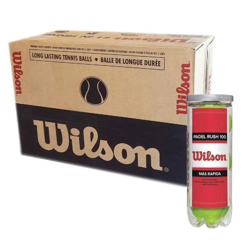 Cajon 72 Pelotas - 24 Botes de 3 uds - Wilson Rush 100 Pádel Elite