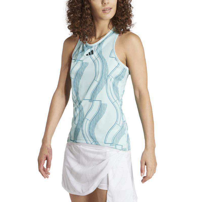 Camiseta Adidas Club Graphic Aqua Mujer Pádel Élite