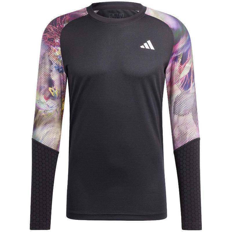 Camiseta Adidas Melbourne Manga Larga Multicolor Negro Pádel Élite