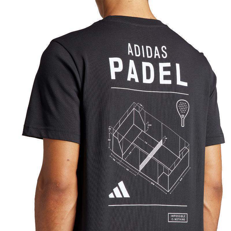 Camiseta Adidas Padel Category Graphic Negro Pádel Élite