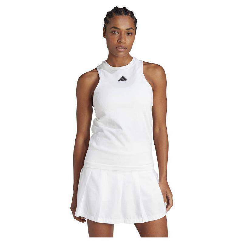 Camiseta Adidas Y-Tank Aeroready Pro Blanco Pádel Élite