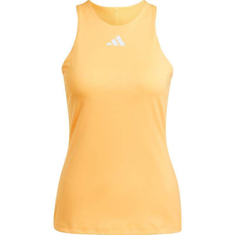 Camiseta Adidas Y-Tank Naranja Blanco Mujer Pádel Élite