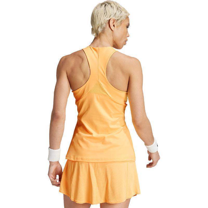 Camiseta Adidas Y-Tank Naranja Blanco Mujer Pádel Élite