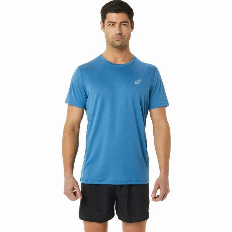 Camiseta Asics Core SS Top Azul Gris Pádel Élite