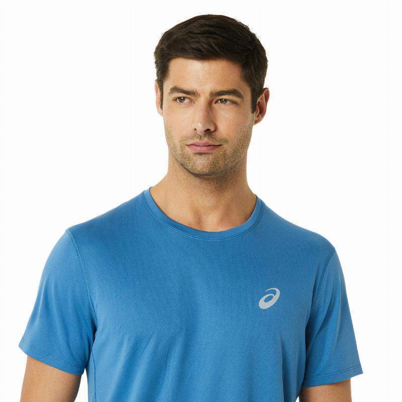 Camiseta Asics Core SS Top Azul Gris Pádel Élite