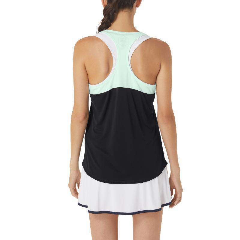 Camiseta Asics Court Performance Negro Menta Mujer Pádel Élite