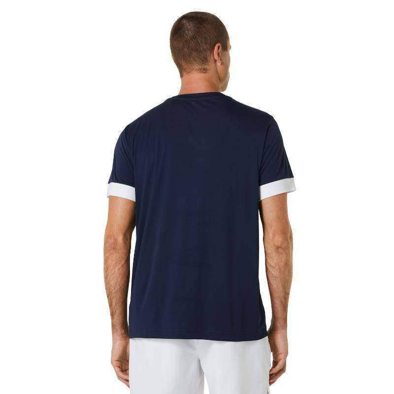 Camiseta Asics Court SS Marino Blanco Pádel Élite