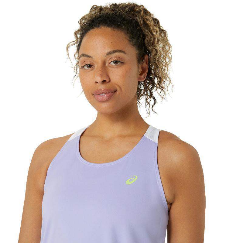 Camiseta Asics Court Vapor Blanco Brillante Mujer Pádel Élite