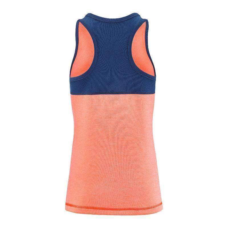 Camiseta Babolat Play Naranja Azul Oscuro Mujer Pádel Élite