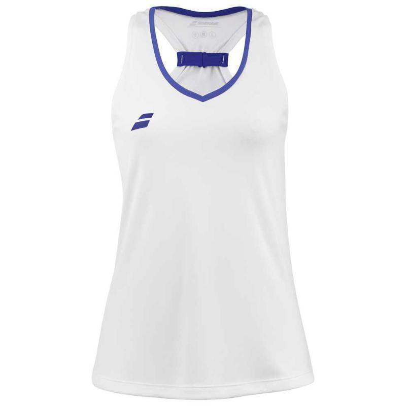 Camiseta Babolat Top Blanco Mujer Pádel Élite