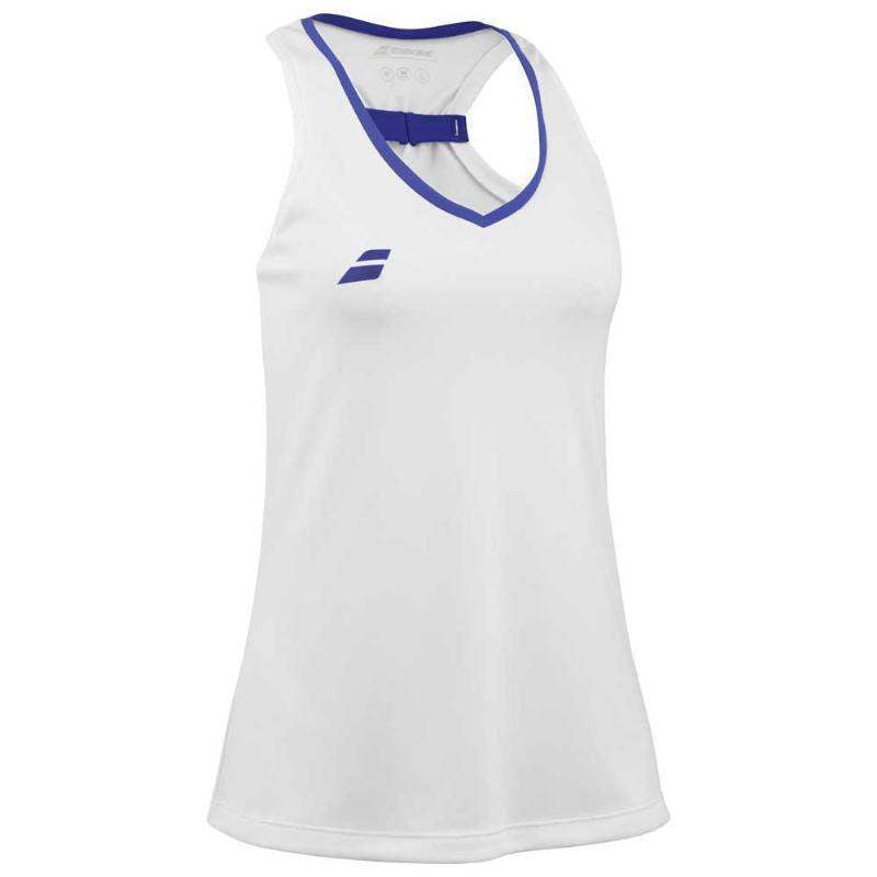 Camiseta Babolat Top Blanco Mujer Pádel Élite