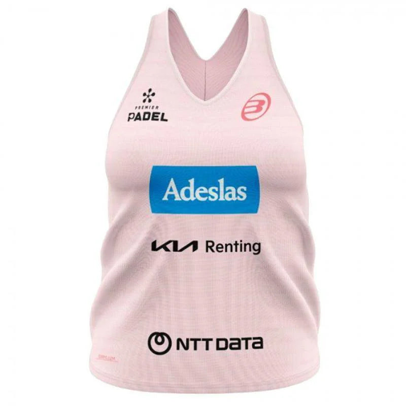 Camiseta Bullpadel Gemma Triay Premier Padel Edrar Rosa Pastel Pádel Élite