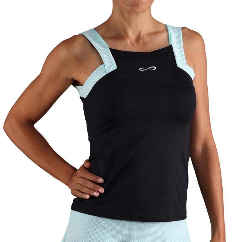 Camiseta Endless Breeze Negro Azul Pádel Élite