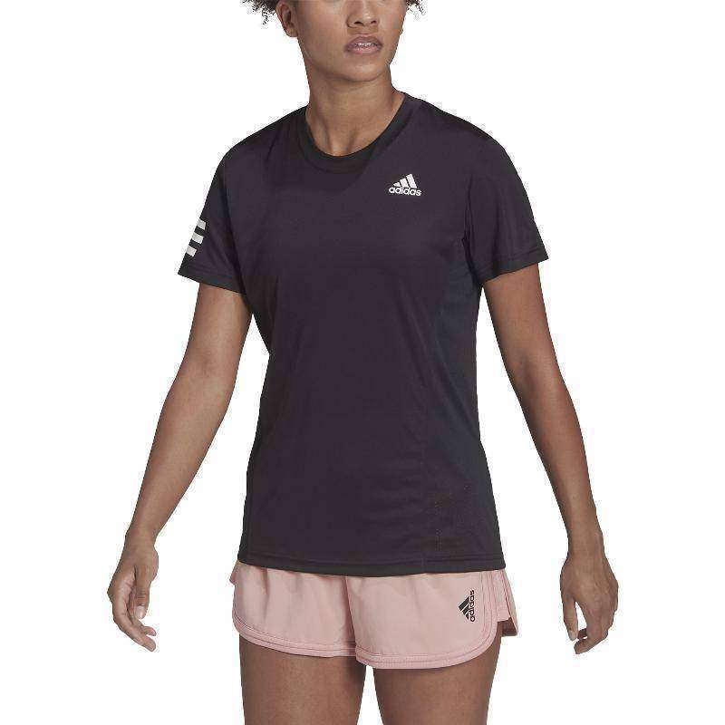 Camiseta Manga Corta Adidas Club Negro Mujer Pádel Élite