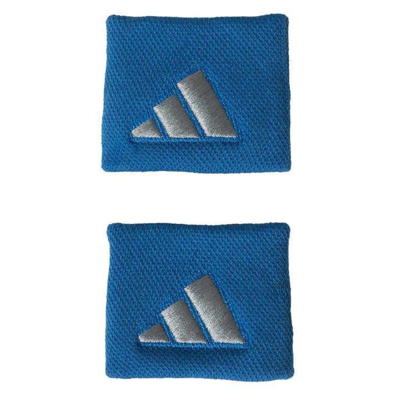 Muñqueras Adidas Cortas Azul Gris 2 Unidades Pádel Élite