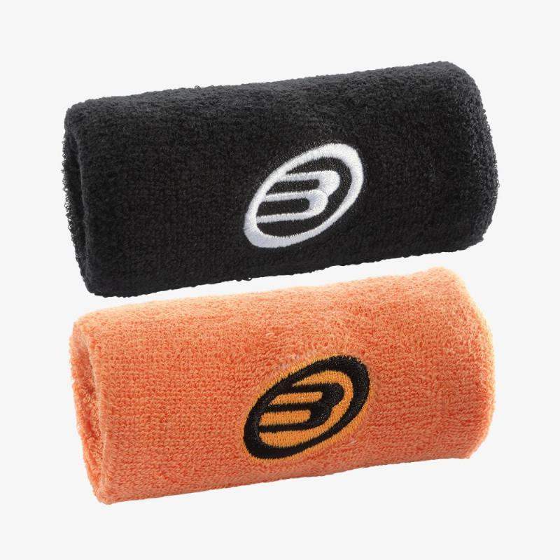 Muñequeras Bullpadel BPMU233 Negro Naranja Pádel Élite