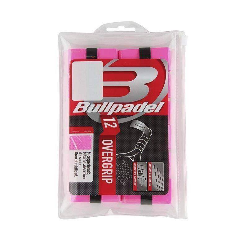 Overgrips Bullpadel Microperforado Rosa Fluor 12 Unidades Pádel Élite