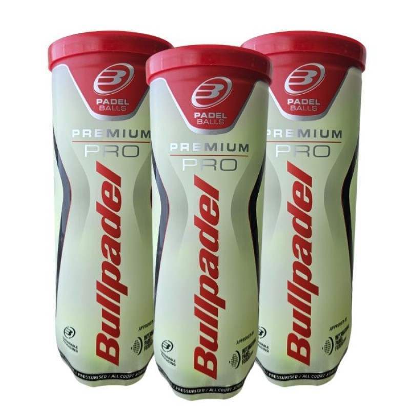 Pack de 3 Botes de Pelotas Bullpadel Premium Pro Pádel Élite