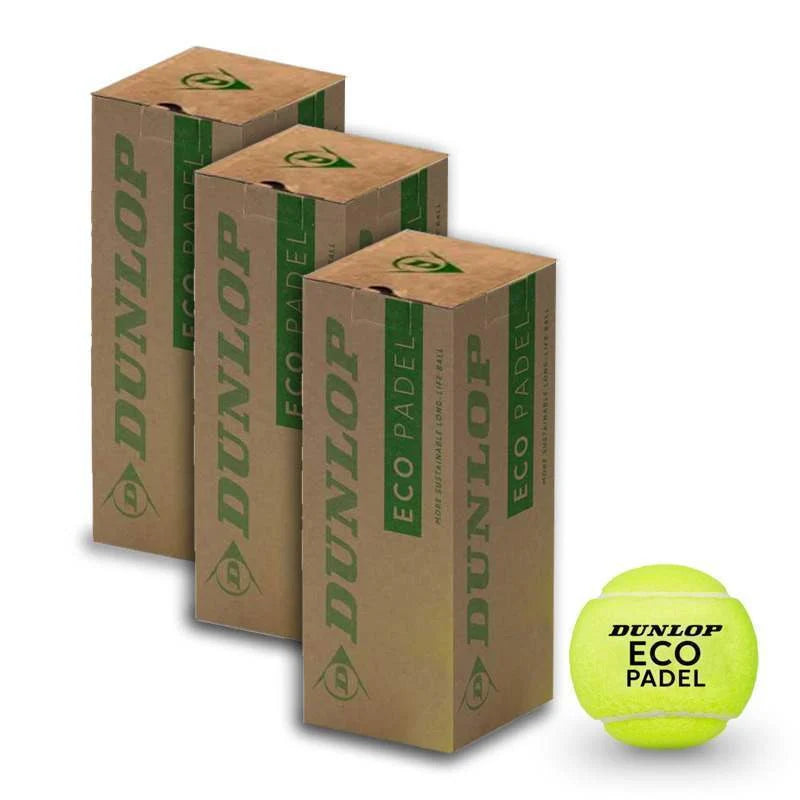 Pack de 3 Botes de Pelotas Dunlop Eco Padel Pádel Élite