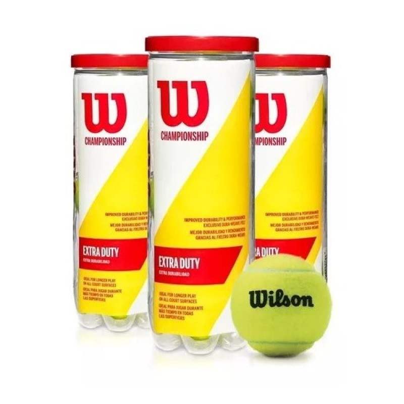 Pack de 3 Botes de Pelotas Wilson Championship Extra Duty Pádel Élite