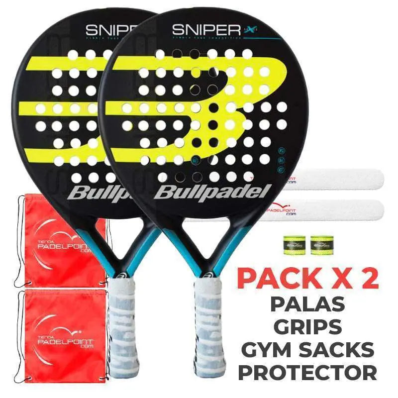 Pack Palas Bullpadel Sniper Yellow X2 Pádel Elite