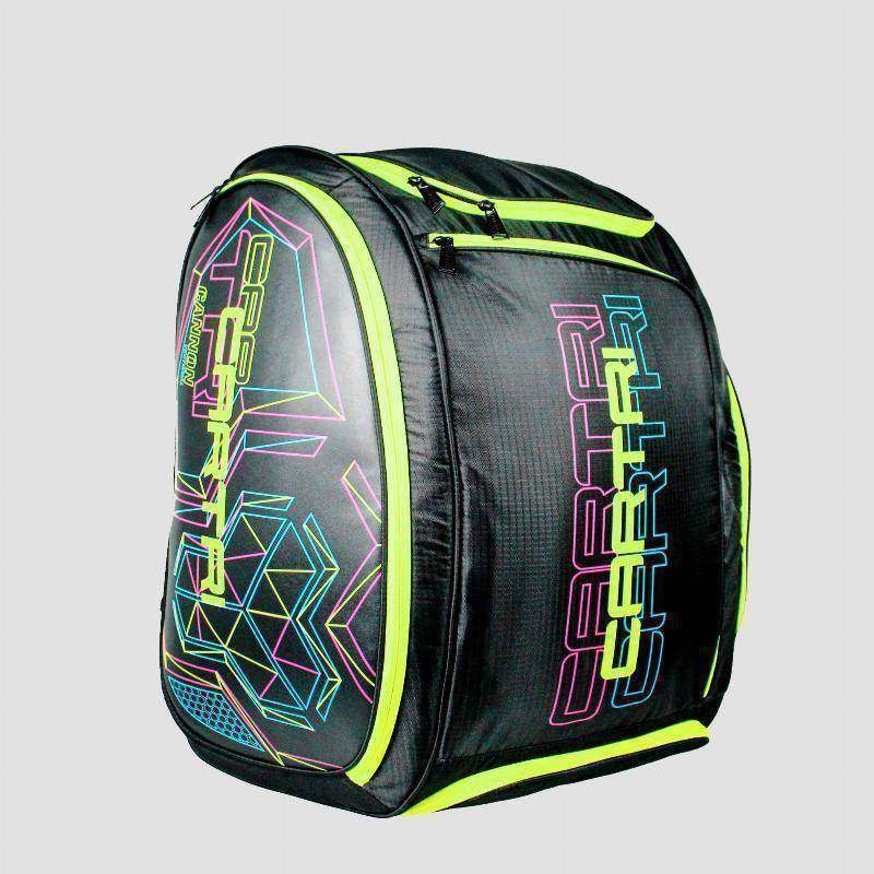 Paletero Cartri Raa Negro Amarillo Fluor Pádel Elite