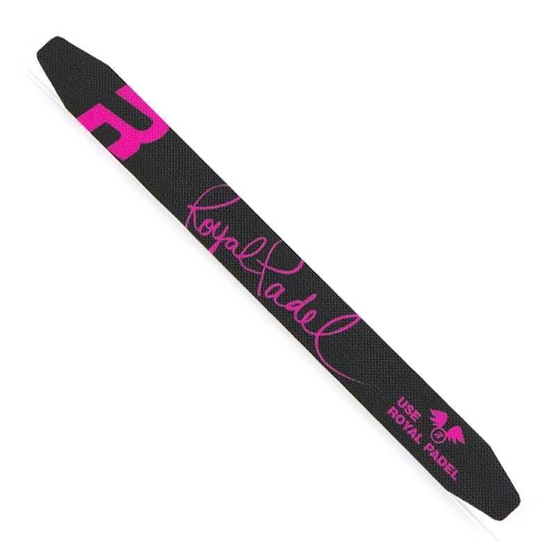 Protector Royal Padel Negro Logo Rosa Fluor Pádel Elite