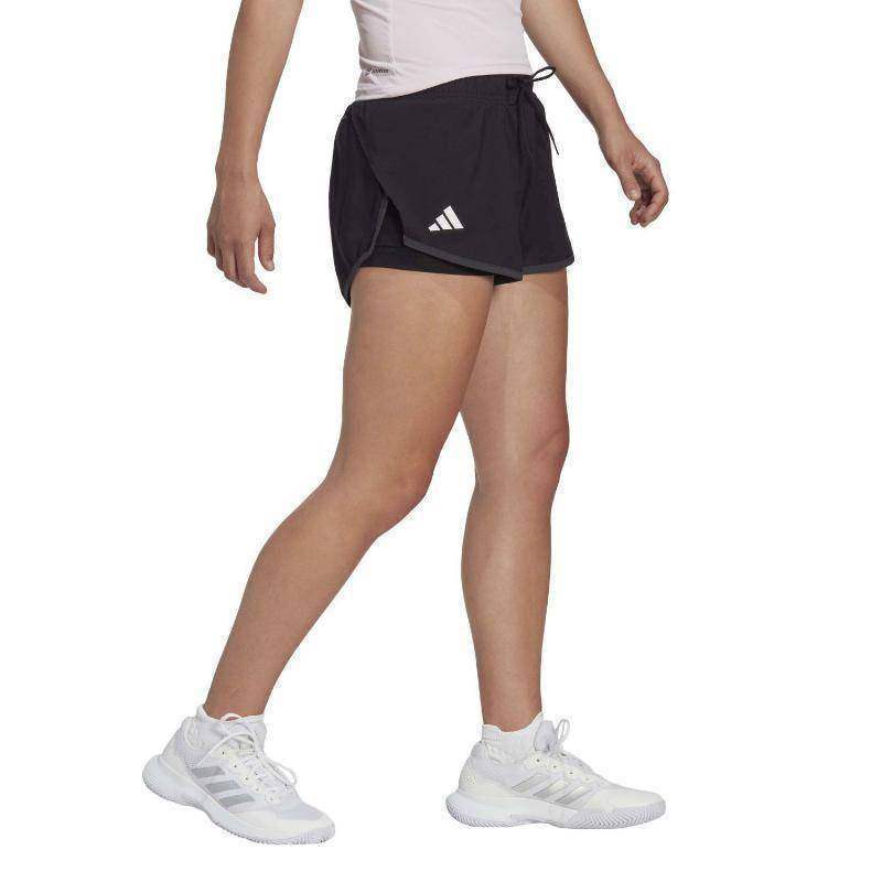 Short Adidas Club Negro Gris Mujer Pádel Élite