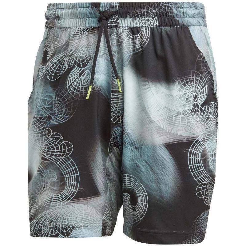 Short Adidas Printed Ergo Negro Turquesa Pádel Élite