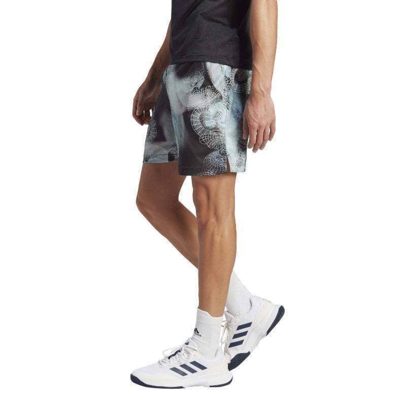 Short Adidas Printed Ergo Negro Turquesa Pádel Élite