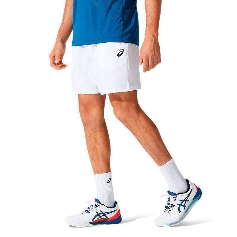 Short Asics Court 7 Blanco Brillante Pádel Élite