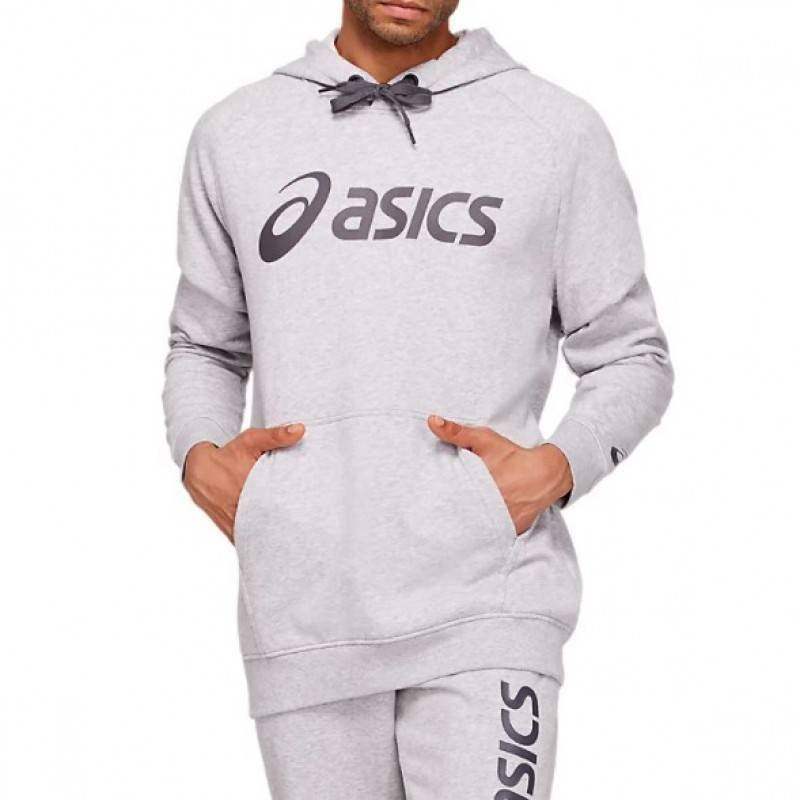 Sudadera Asics Logo Grande Gris Claro Gris Oscuro Pádel Élite