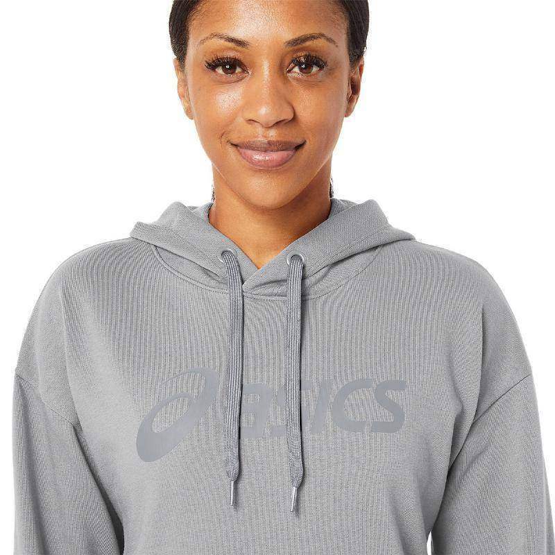 Sudadera Asics Logo Grande Gris Mujer Pádel Élite