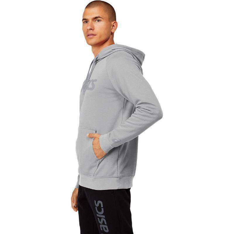 Sudadera Asics Performance Logo Grande Gris Claro Pádel Élite