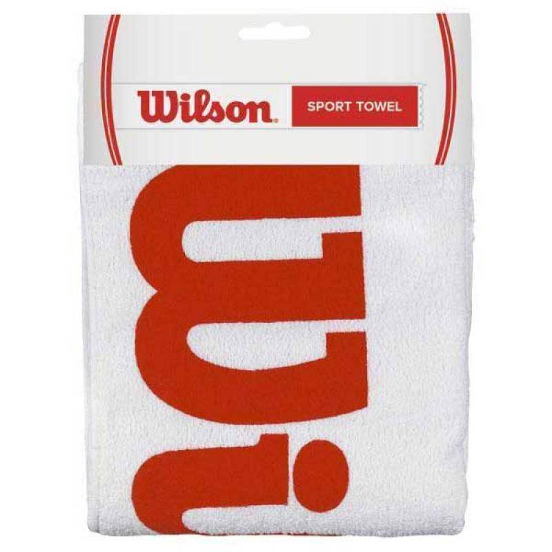 Toalla Wilson Sport Blanco Rojo Grande Pádel Élite