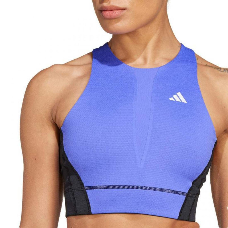 Top Adidas Pro Azul Cobalto Negro Mujer | Adidas Pádel Élite