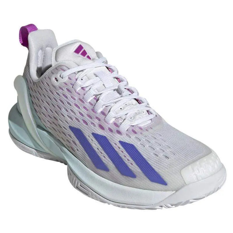 Zapatillas Adidas Adizero Cybersonic Blanco Azul Aqua Mujer Pádel Elite