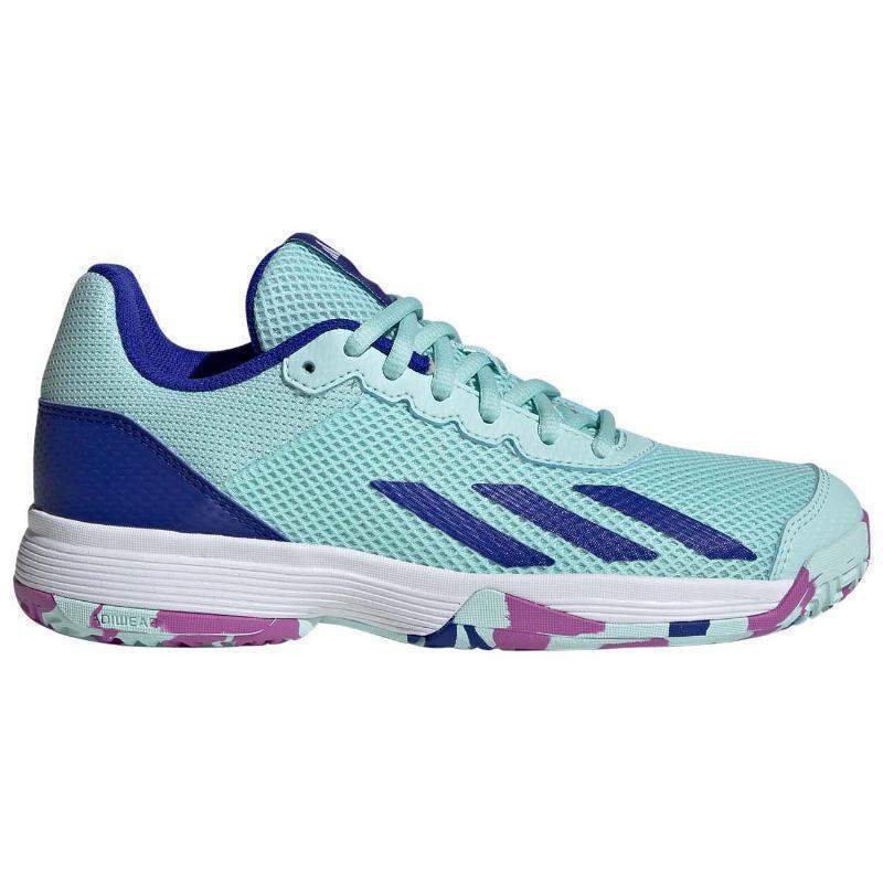 Zapatillas Adidas Courtflash Aqua Azul Purpura Junior Pádel Elite