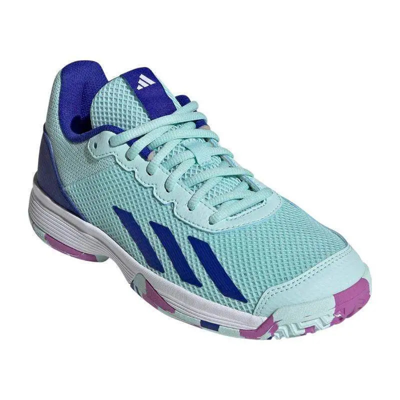 Zapatillas Adidas Courtflash Aqua Azul Purpura Junior Pádel Elite