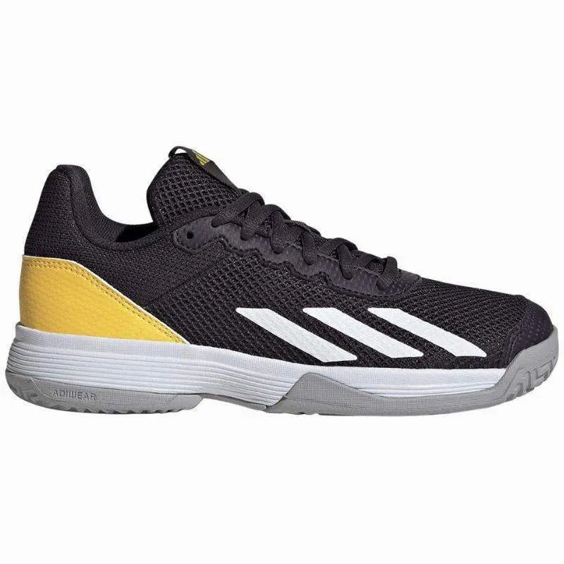 Zapatillas Adidas Courtflash Negro Blanco Naranja Junior Pádel Elite