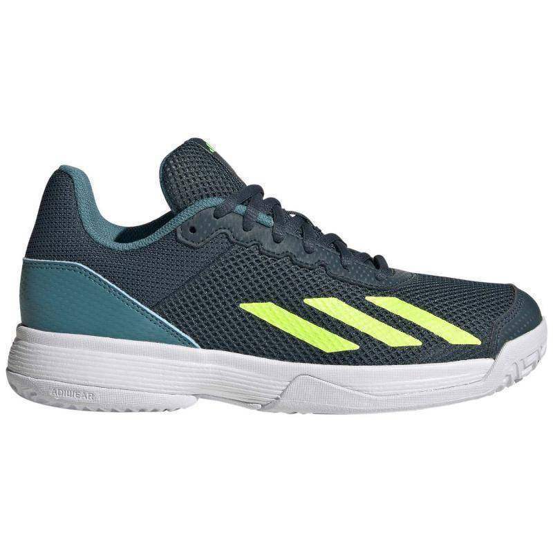 Zapatillas Adidas Courtflash Verde Artic Blanco Fluor Junior Pádel Elite