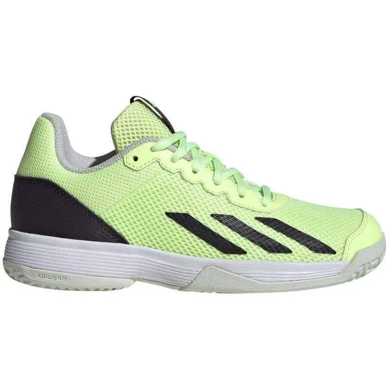 Zapatillas Adidas Courtflash Verde Fluor Negro Junior Pádel Elite