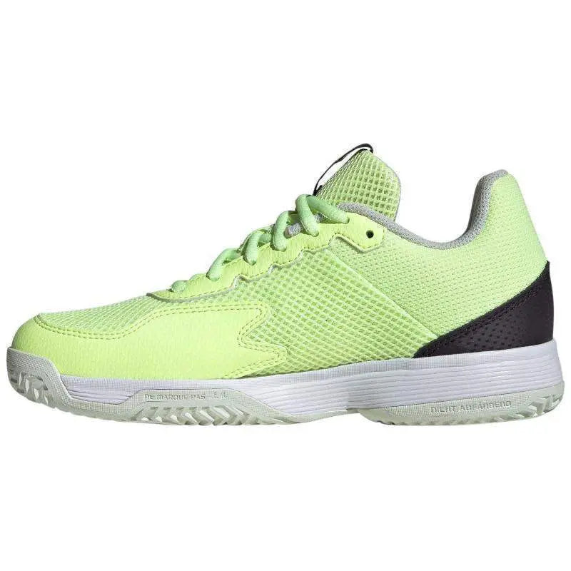 Zapatillas Adidas Courtflash Verde Fluor Negro Junior Pádel Elite