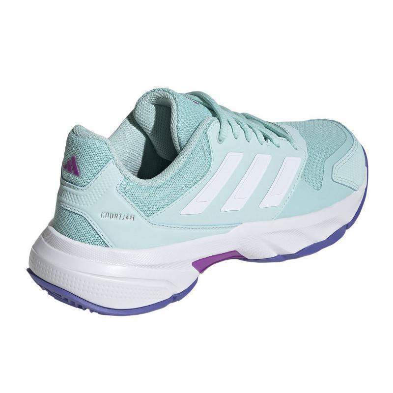 Zapatillas Adidas CourtJam Control 3 Aqua Blanco Mujer | Adidas Pádel Elite