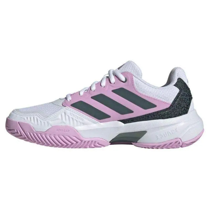 Zapatillas Adidas CourtJam Control 3 Blanco Negro Lila Mujer Pádel Elite