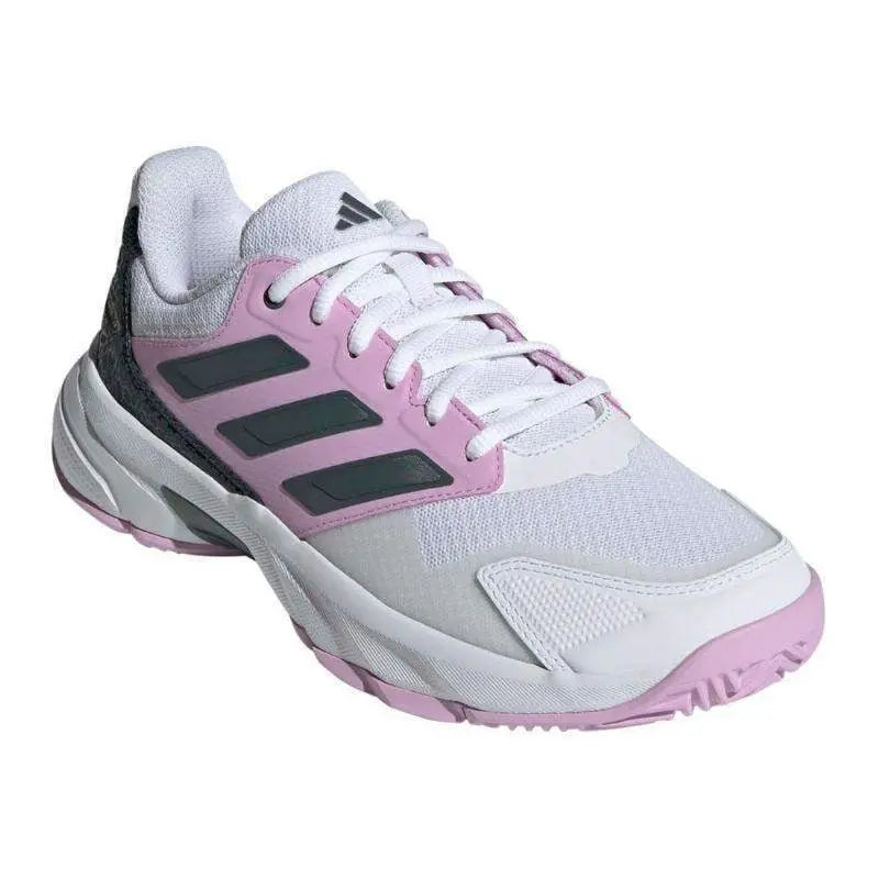 Zapatillas Adidas CourtJam Control 3 Blanco Negro Lila Mujer Pádel Elite