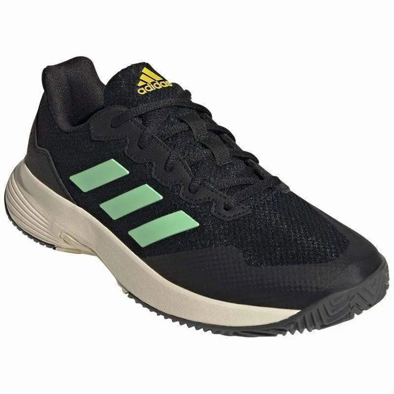 Zapatillas Adidas Game Court Negro Verde Pádel Elite