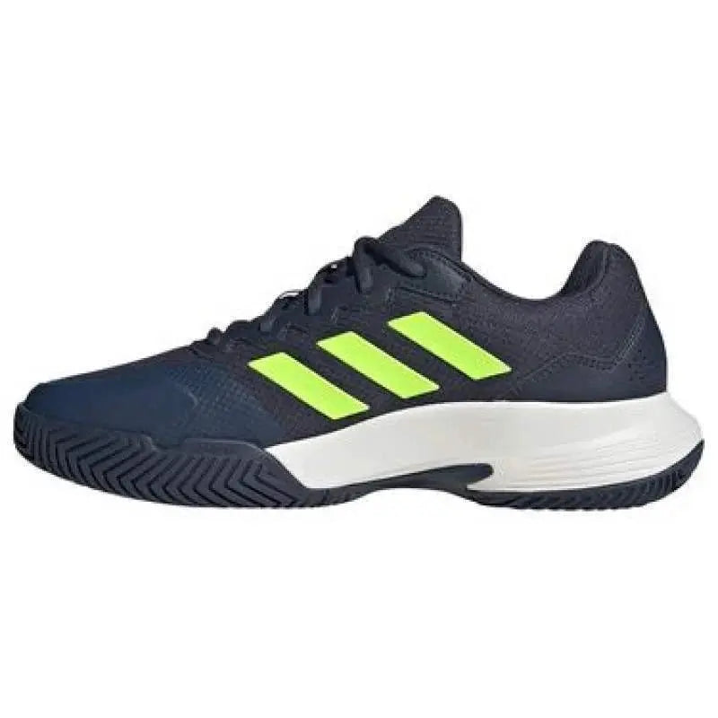 Zapatillas Adidas GameCourt 2.0 Azul Oscuro Lima Blanco Pádel Elite